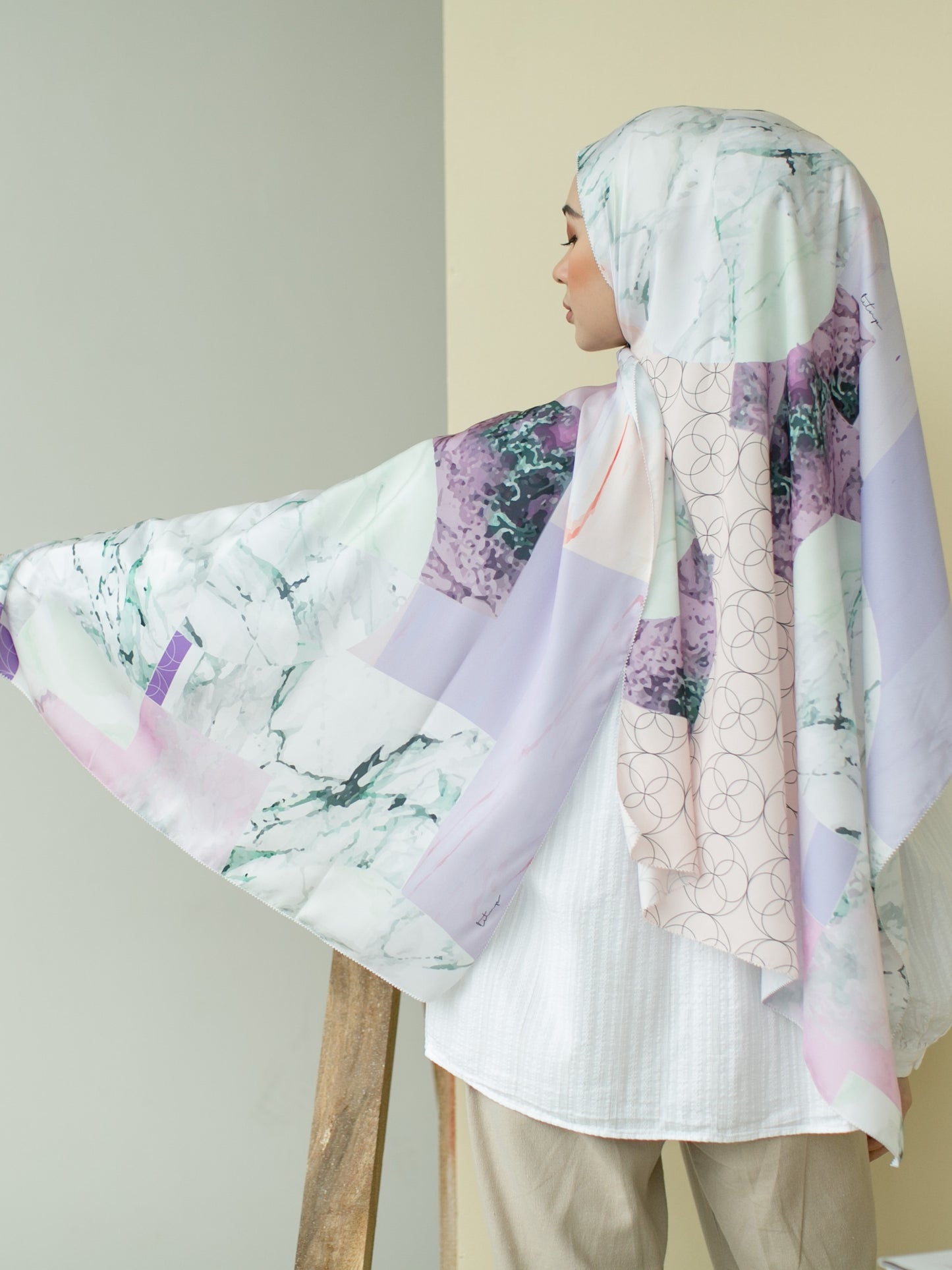 MARBLE in FANCY (LONG SHAWL)